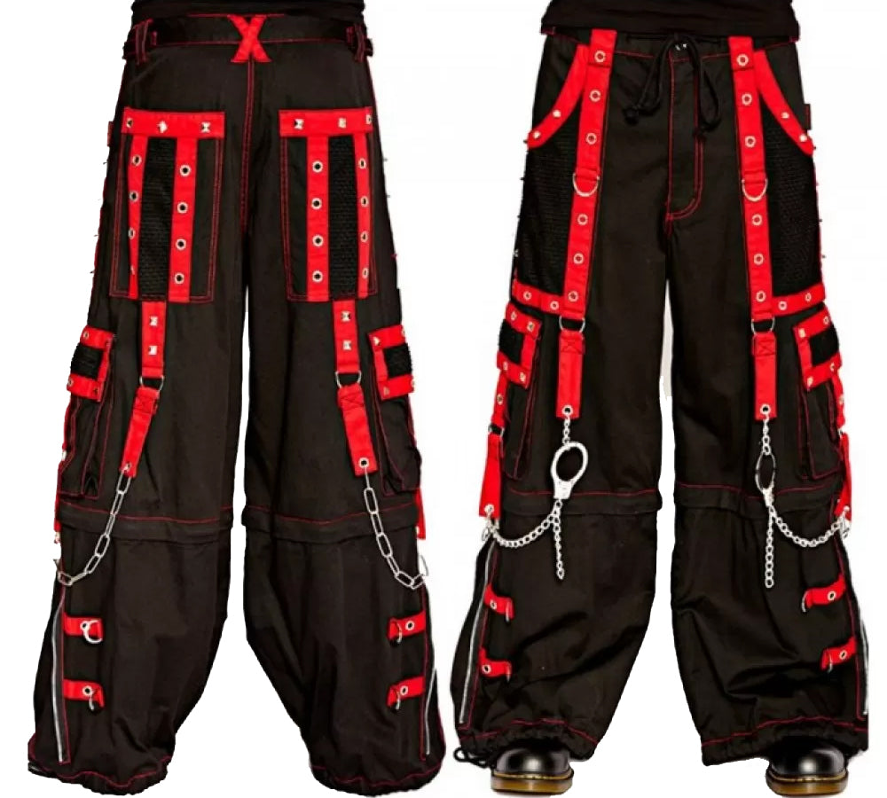 Gothic Men's Handmade Bondage Gothic Cyber Pant Chain Techno Rock Punk Shorts Trouser Pants/USA