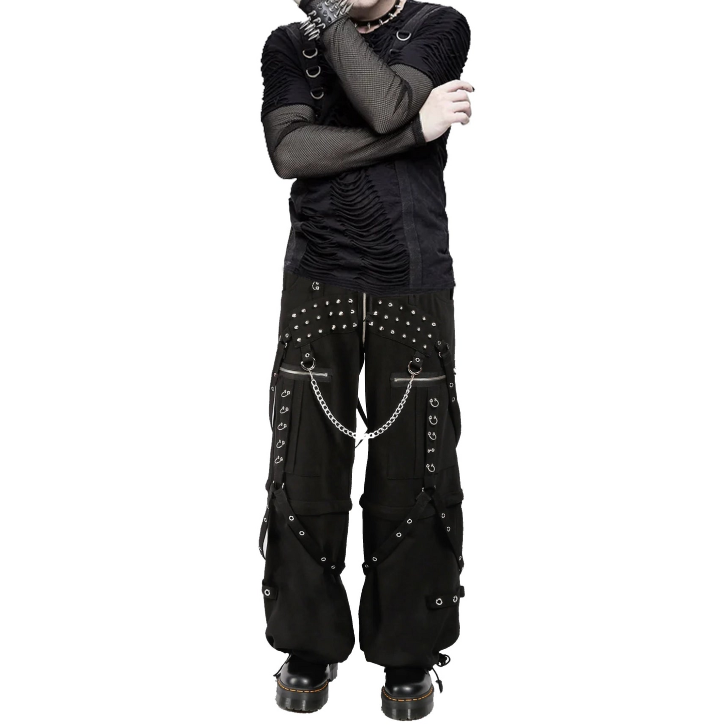 Mens Gothic Trip Pant Bondage Cyber Trip Pant Chain Techno Rock Punk Shorts Usa