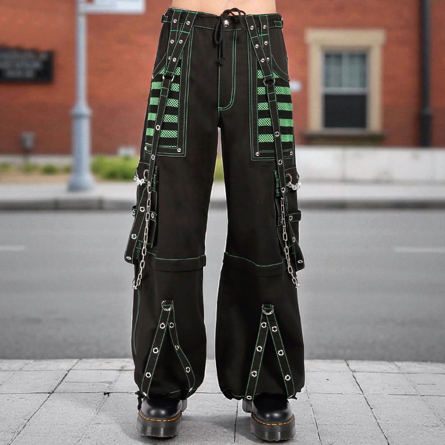 Extreme Bondage Skater Gothic Punk Rocker Cyber Goth Steampunk Biker Pants