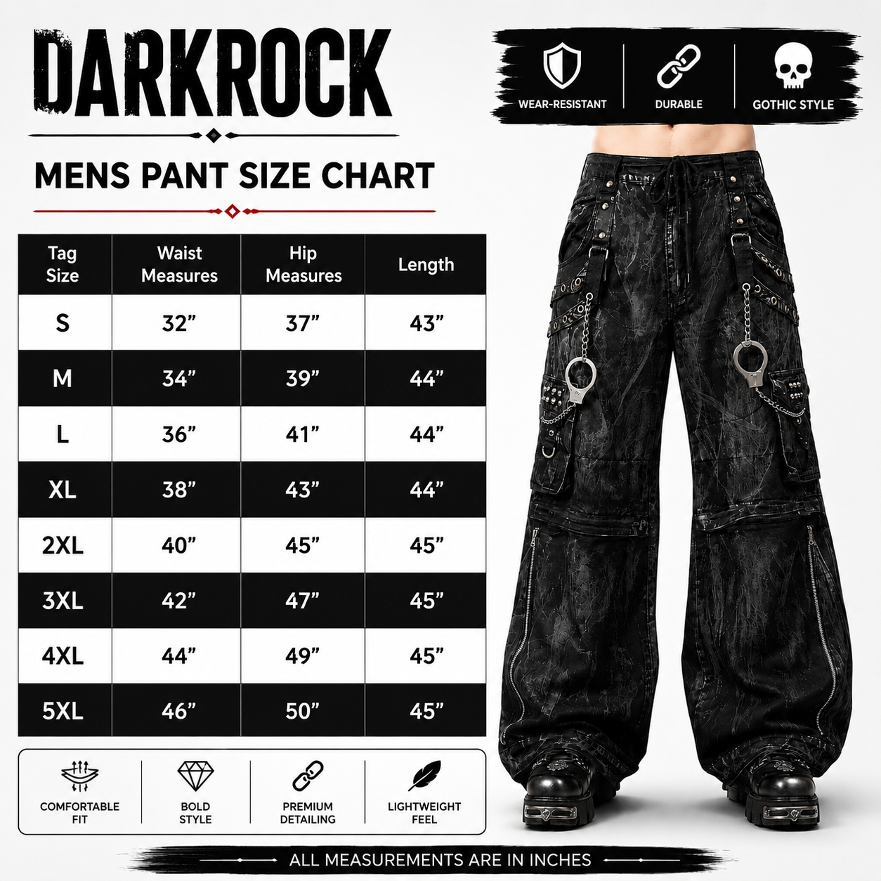 Gothic Jeans Apocalyptic Punk Emo Pants USA Mechanic Acid Goth Cyber Pants