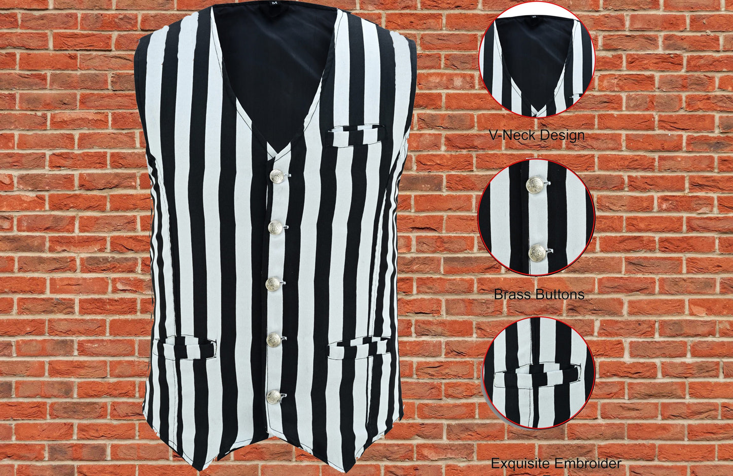 Premium Men's Designer Stylish Casual Brocade White Vest /Usa Sizes