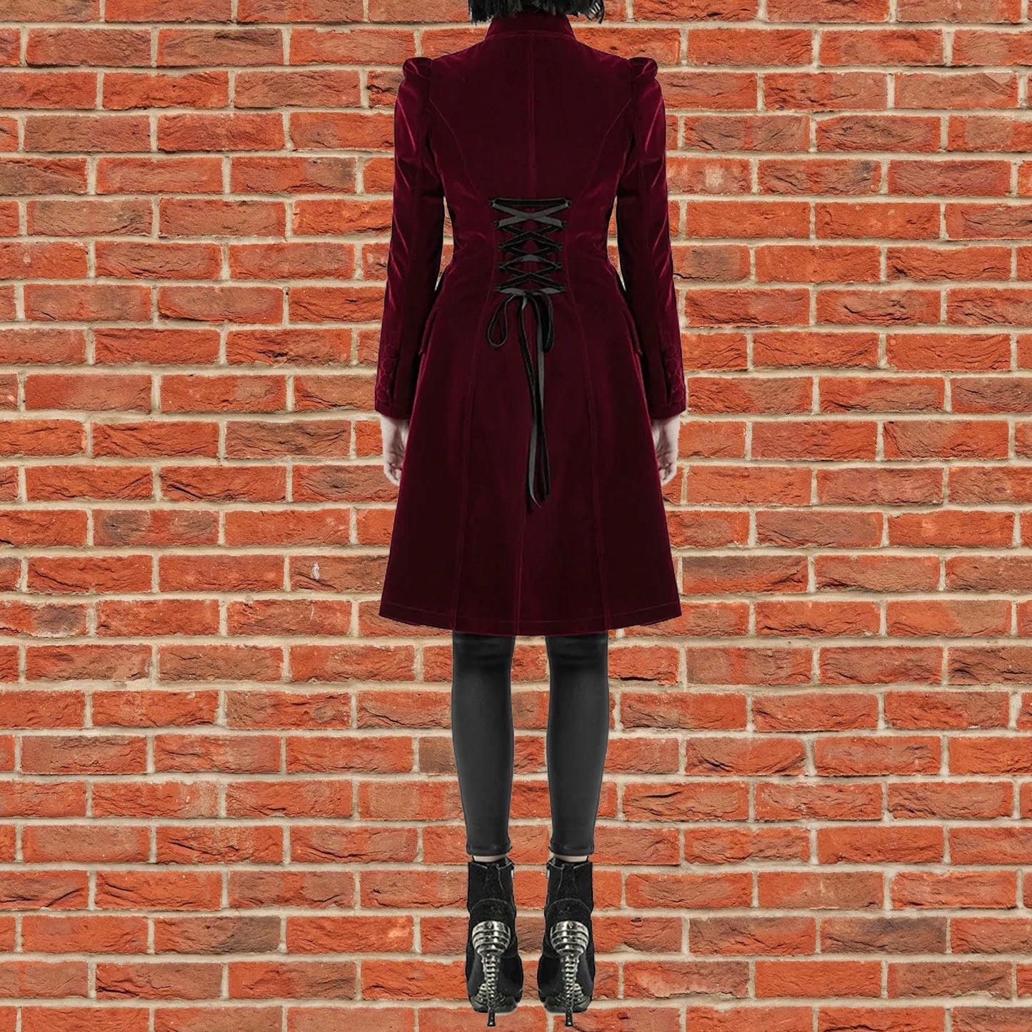 Womens Vespertine Mid Length Coat Red