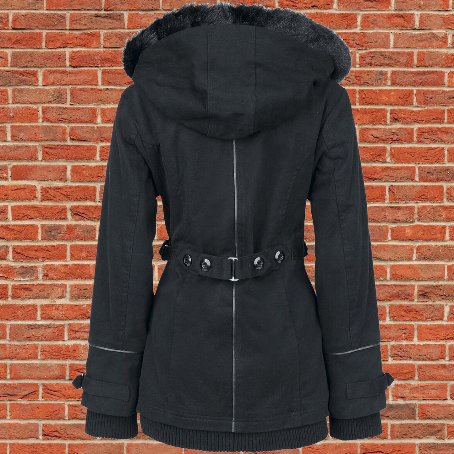 Gothic Chase Coat Winter Jacket black