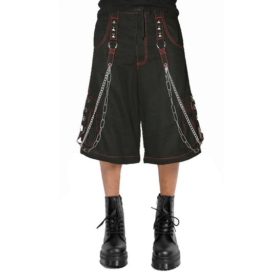 Gothic Tripp Extreme Bondage Skater Gothic Punk Rocker Cyber Gothic Steampunk Biker Emo Black Dagger Shorts