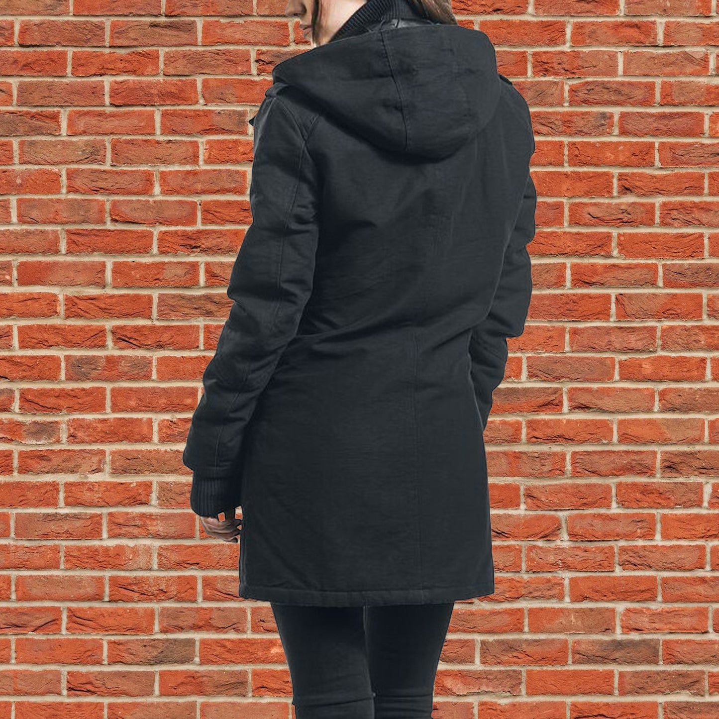 Gothic Ladies Parka Winter Jacket black