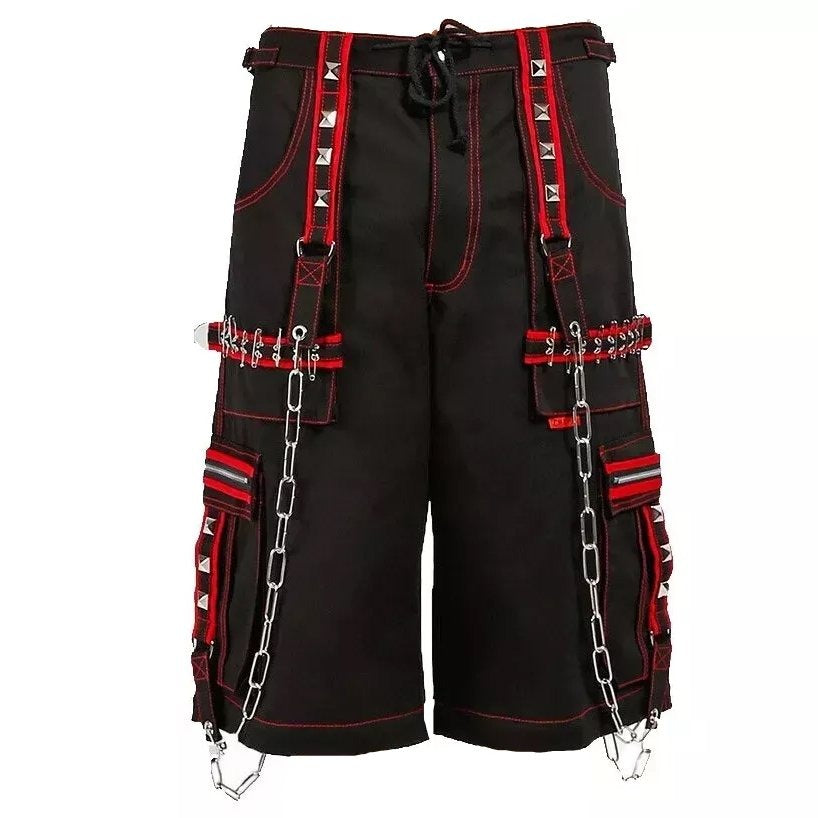 Gothic Extreme Bondage Skater Gothic Punk Rocker Cyber Gothic Steampunk Biker Emo Shorts