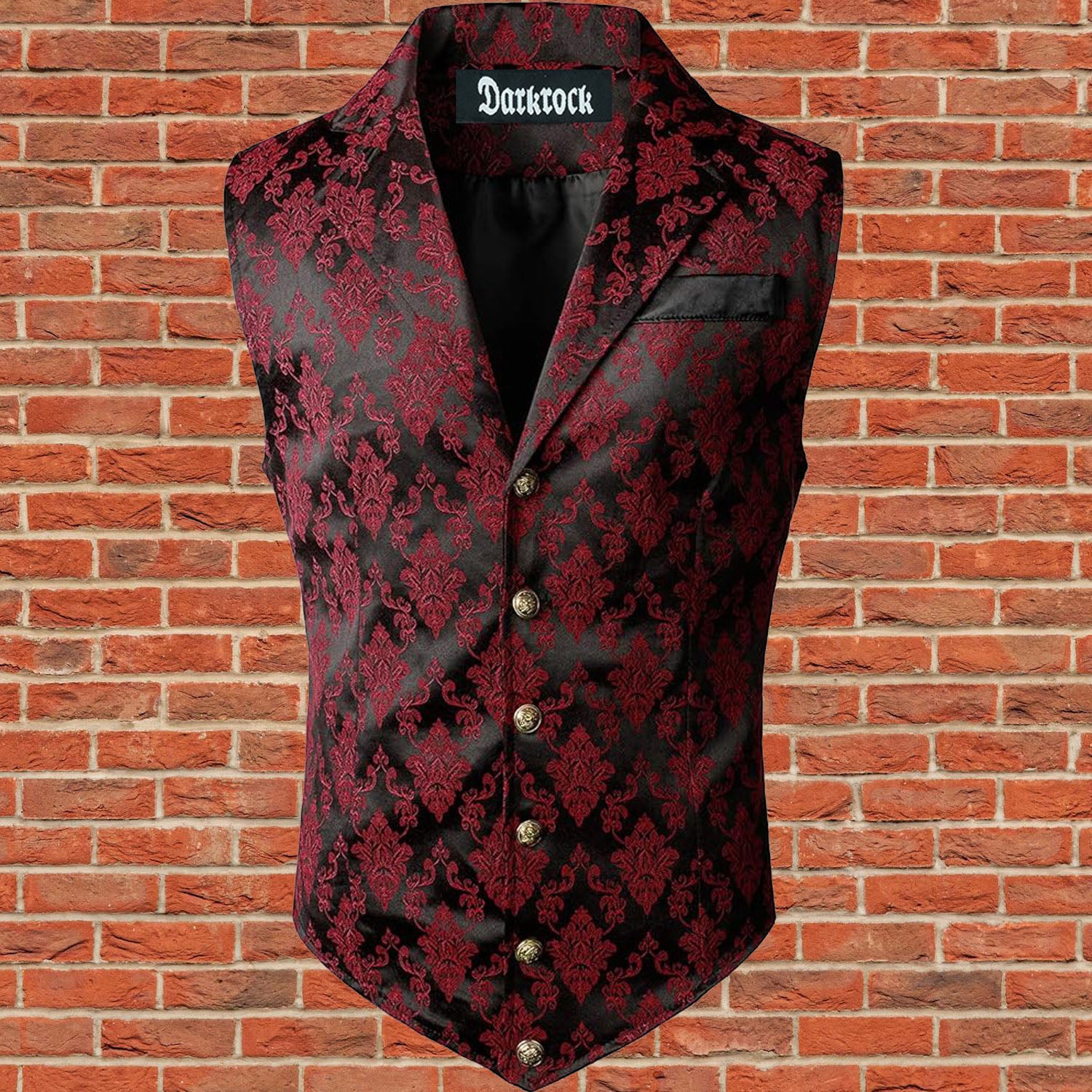 Gothic Men's Victorian Suit Vest Steampunk Waistcoat