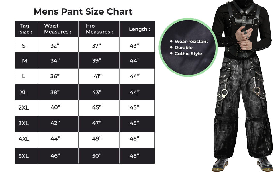 Gothic Jeans Apocalyptic Punk Emo Pants USA Mechanic Acid Goth Cyber Pants