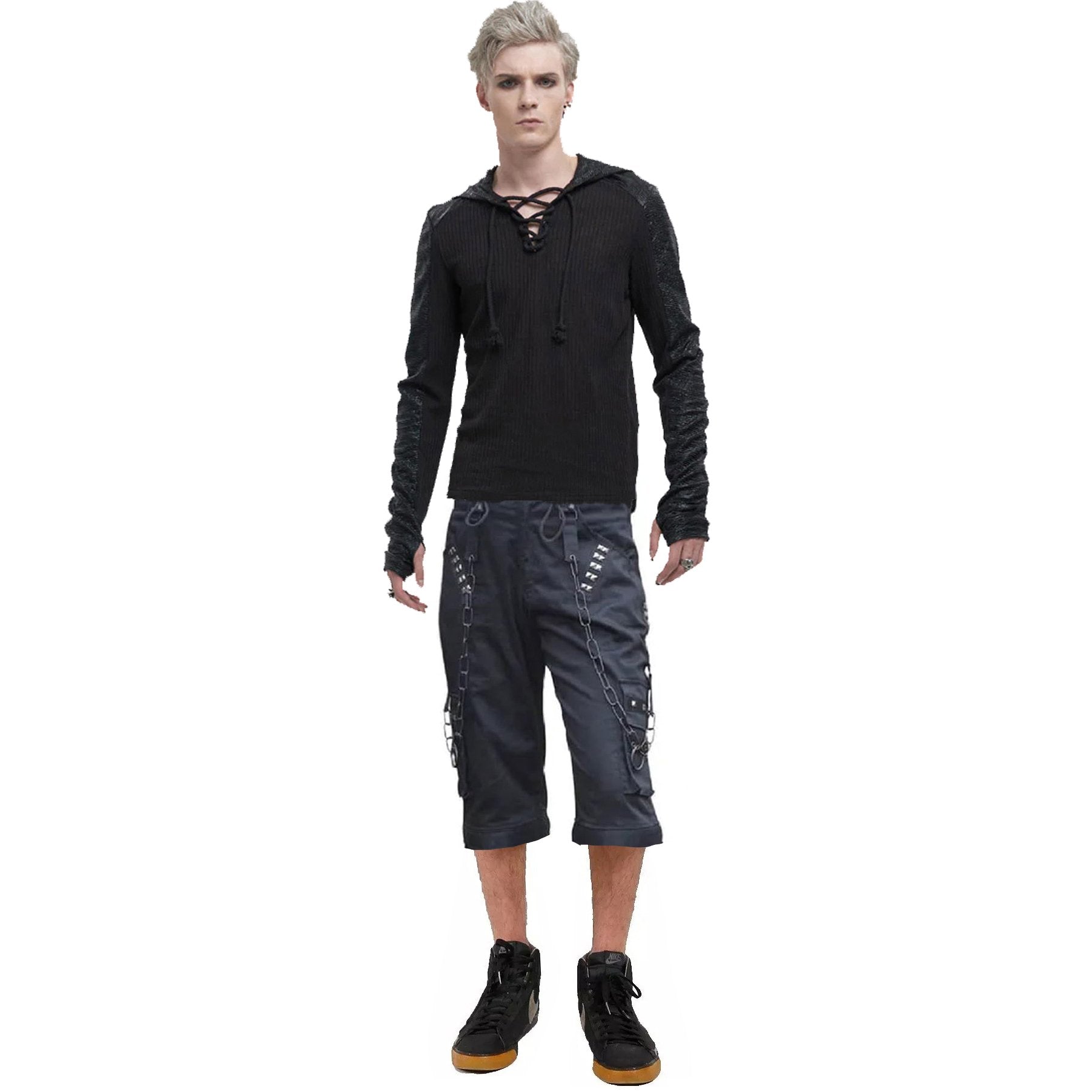 Prime Quality Mens Gothic Bondage Alternative Punk Rock Emo Shorts