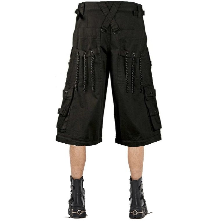 Prime Quality Handmade Gothic Bondage Black Skater Men's Short Alternative Punk Rock Emo Shorts/USA