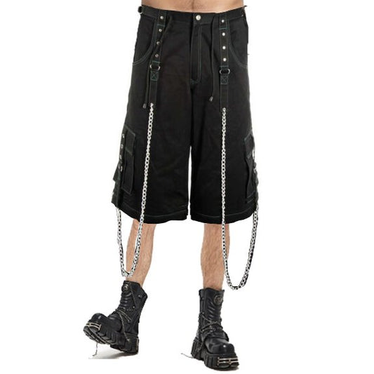 Gothic Mens Gothic Cool Cyber Bondage Baggy Shorts