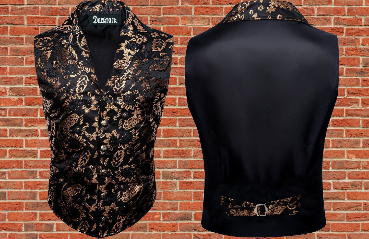 Gothic Men's Victorian Suit Vest Steampunk Waistcoat