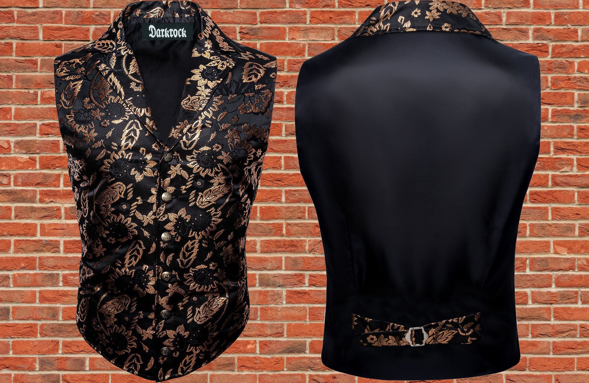 Gothic Men's Victorian Suit Vest Steampunk Waistcoat