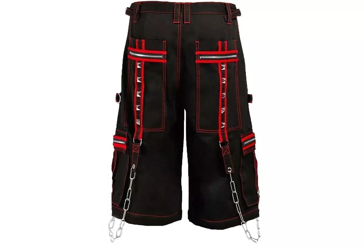 Gothic Extreme Bondage Skater Gothic Punk Rocker Cyber Gothic Steampunk Biker Emo Shorts