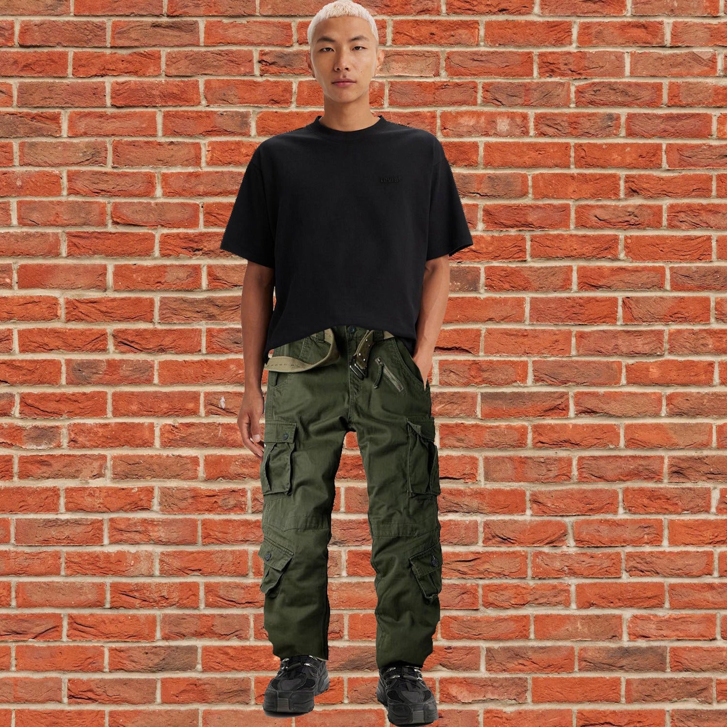 Men's Cotton Casual Military Army Camo Combat Work Cargo Pants with 8 Pockets