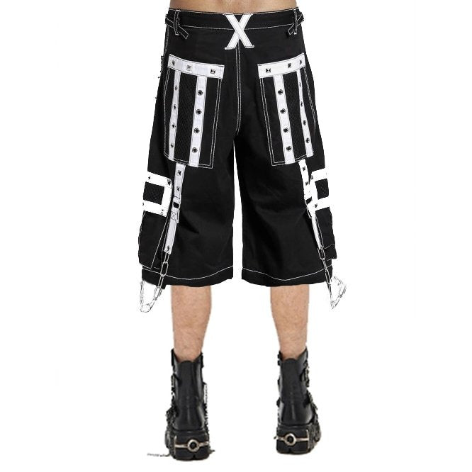Gothic Mens Handmade Bondage Gothic Cyber Short Chain Techno Rock Punk Shorts