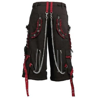 EXTREME BONDAGE GOTHIC PUNK ROCKER CYBER GOTHIC BLACK STEAMPUNK BIKER SHORTS