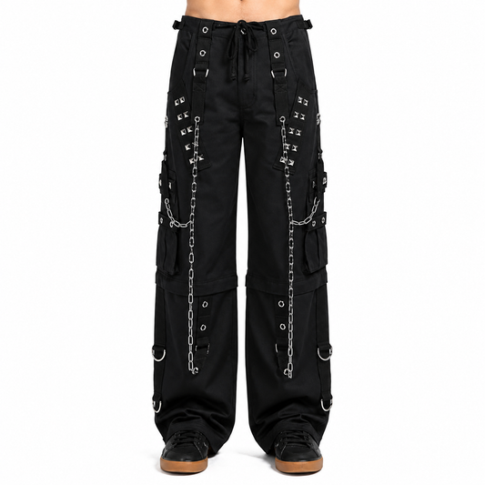 Gothic Dark Cuff Pants Black