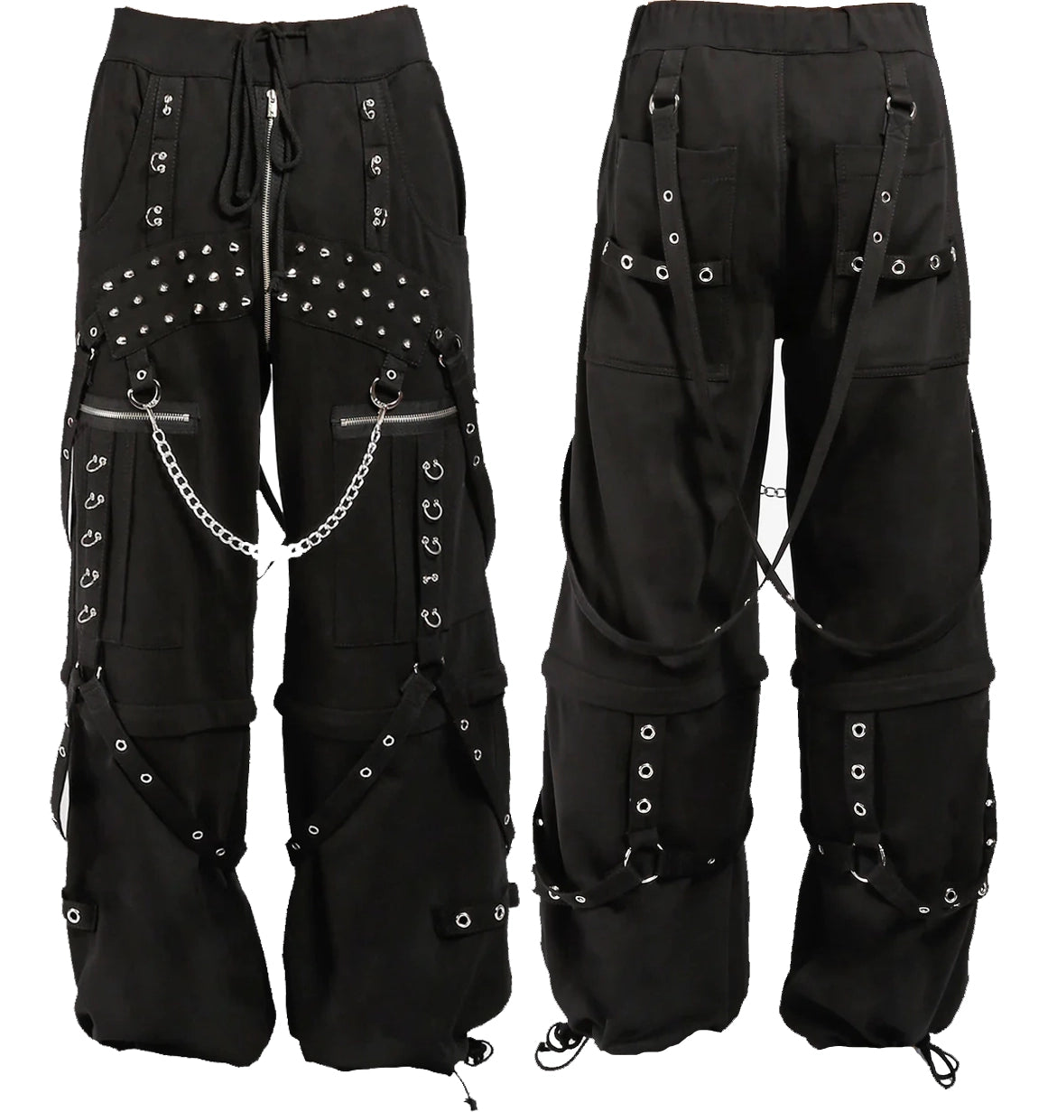 Mens Gothic Trip Pant Bondage Cyber Trip Pant Chain Techno Rock Punk Shorts Usa