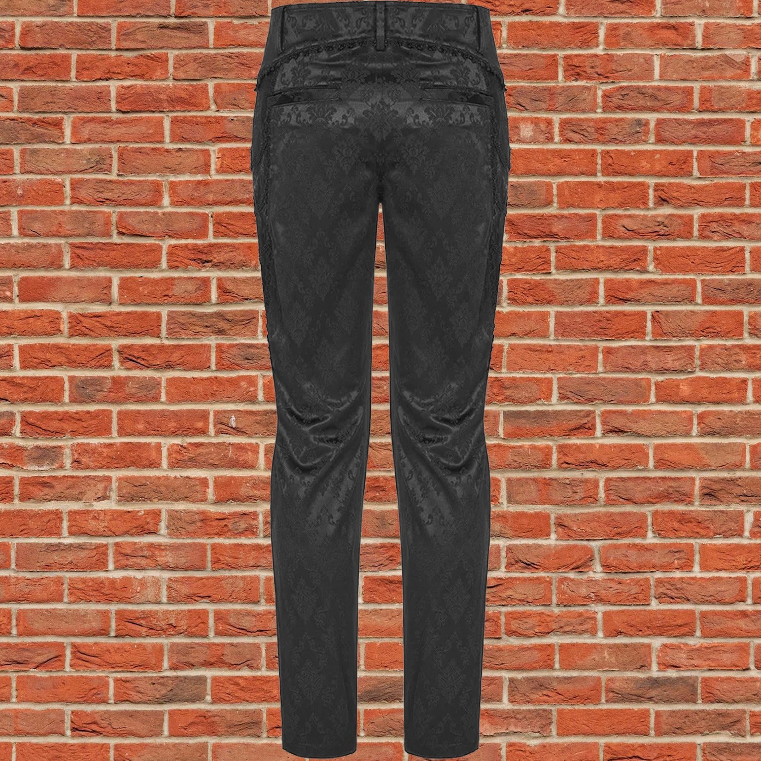 Gothic Punk Rave Mens Gothic Aristocrat Jacquard Dress Pants