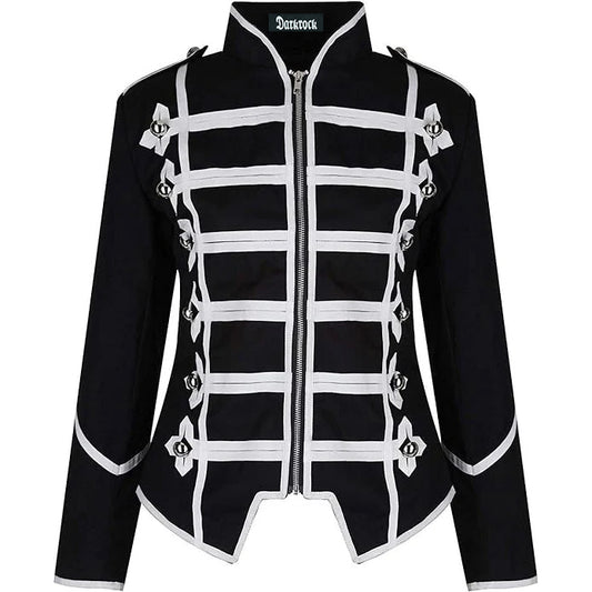 Women's Black Silver Parade Ladies Jacket