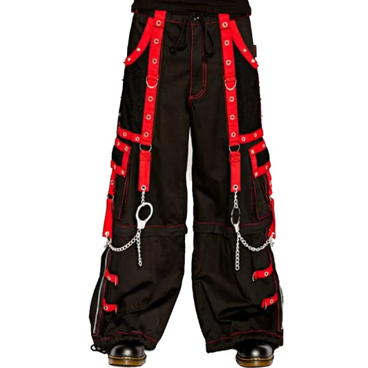 Gothic Men's Handmade Bondage Gothic Cyber Pant Chain Techno Rock Punk Shorts Trouser Pants/USA