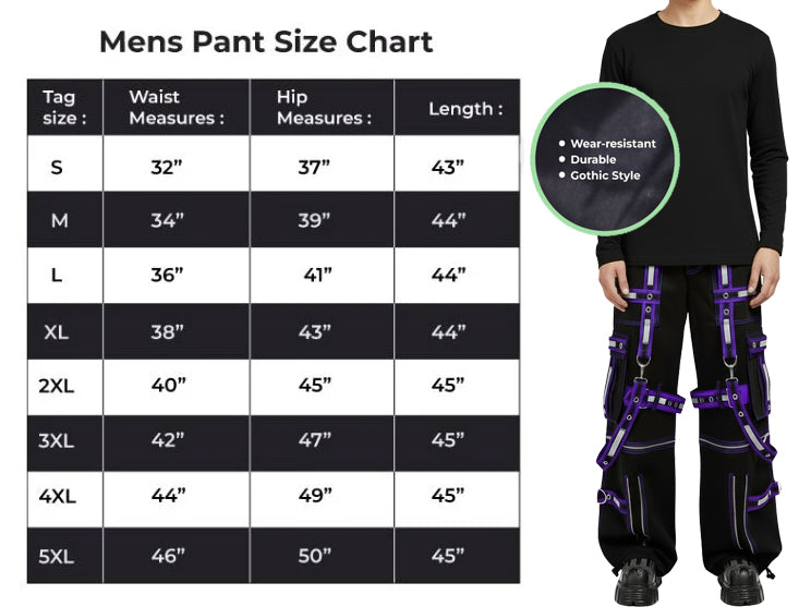 Mens Extreme Bondage Gothic Electro Reflector Black/purple Pant Shorts Usa