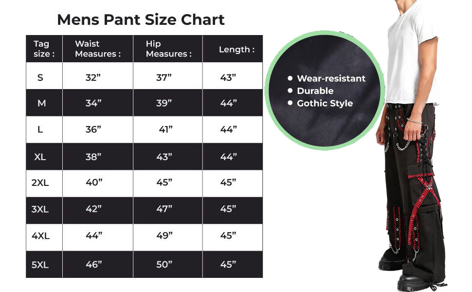EXTREME BONDAGE GOTHIC PUNK ROCKER CYBER GOTH RED & BLACK STEAMPUNK BIKER PANTS