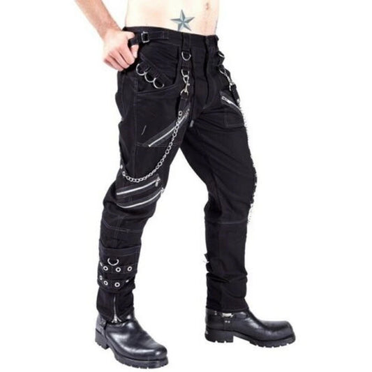 Eyelets Cargo Bondage Gothic Punk Rocker Cyber Goth Steampunk Biker