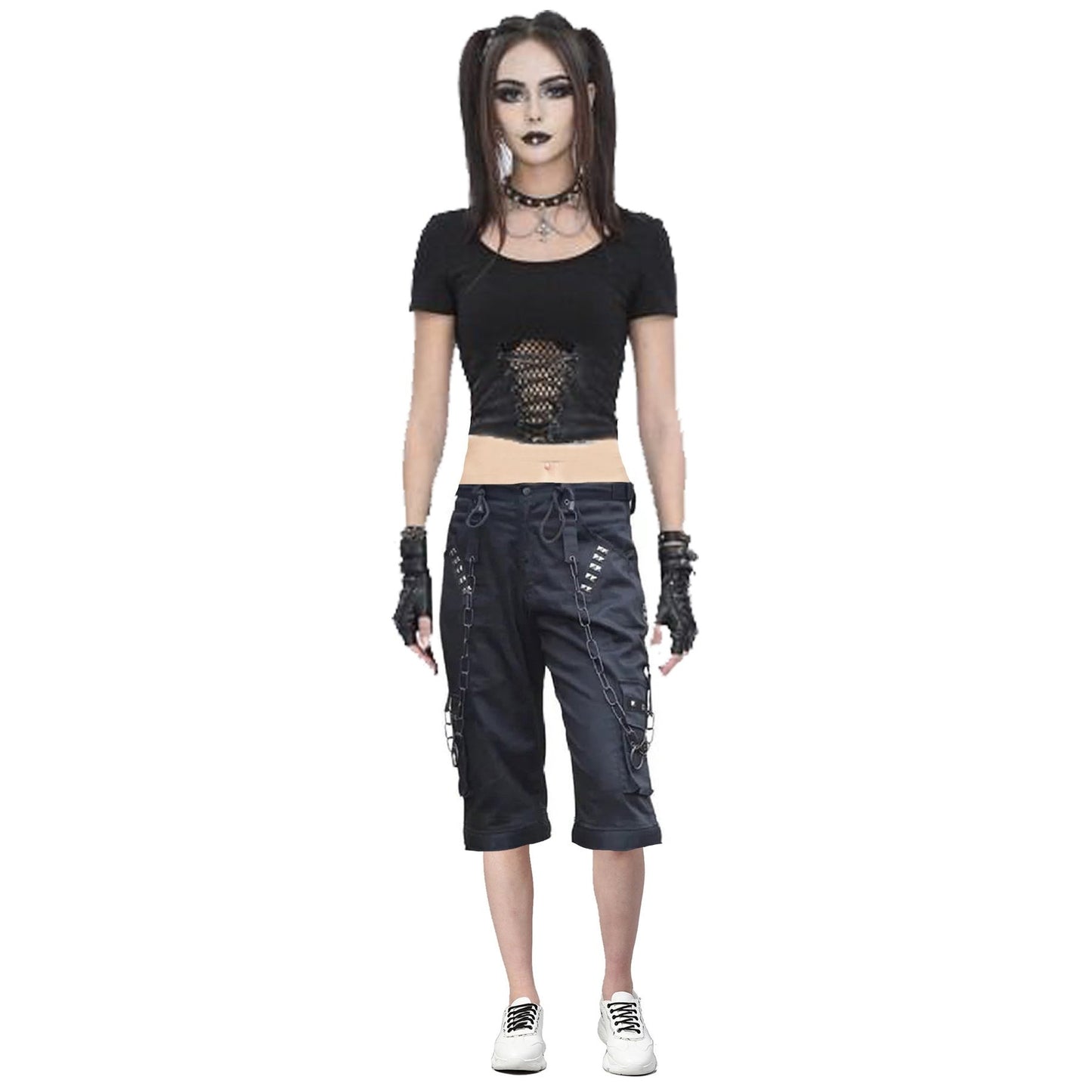 Prime Quality Mens Gothic Bondage Alternative Punk Rock Emo Shorts