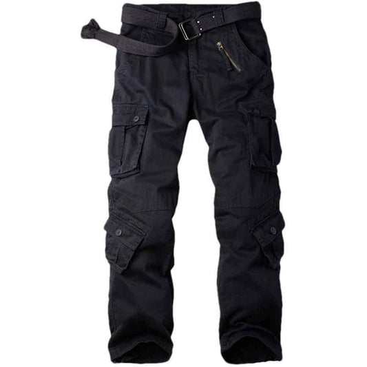 Women's Causal Cotton Cargo Pants Military Combat Workwear Capri Pants with 8 Pockets