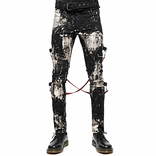 Prime Quality Handmade Gothic Skinny Jeans Apocalyptic Rebel Punk Emo Pants USA Goth Punk Rebel Pants