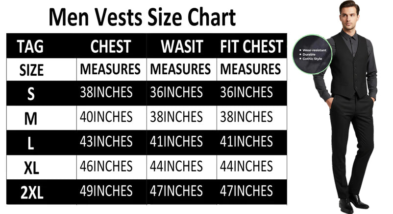 Men's Formal Suit Vest Fit for Business or Casual Dress