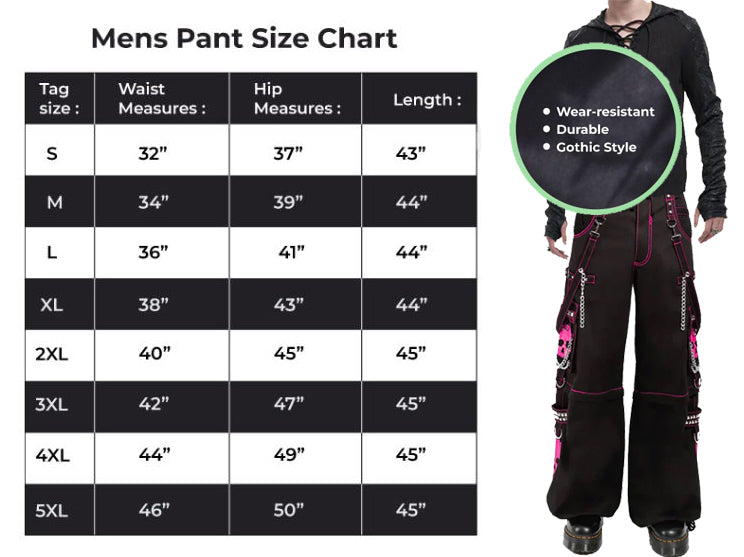 Gothic Bondage Super Skull Pant Pink Big Skull Men Pant Alternative Punk Rock Emo Trouser Pant Shorts