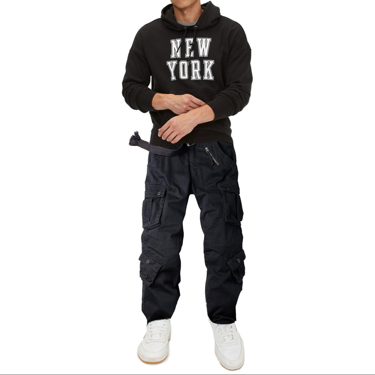 Men's Cotton Casual Military Army Camo Combat Work Cargo Pants with 8 Pockets