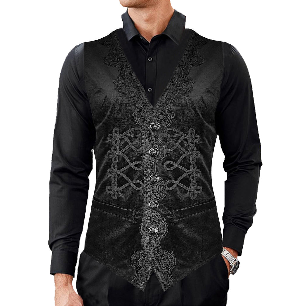 Men Herringbone Wool Blend Tweed Vest Premium Black Waistcoat Suit Vest V Neck Slim Fit Waistcoat/USA