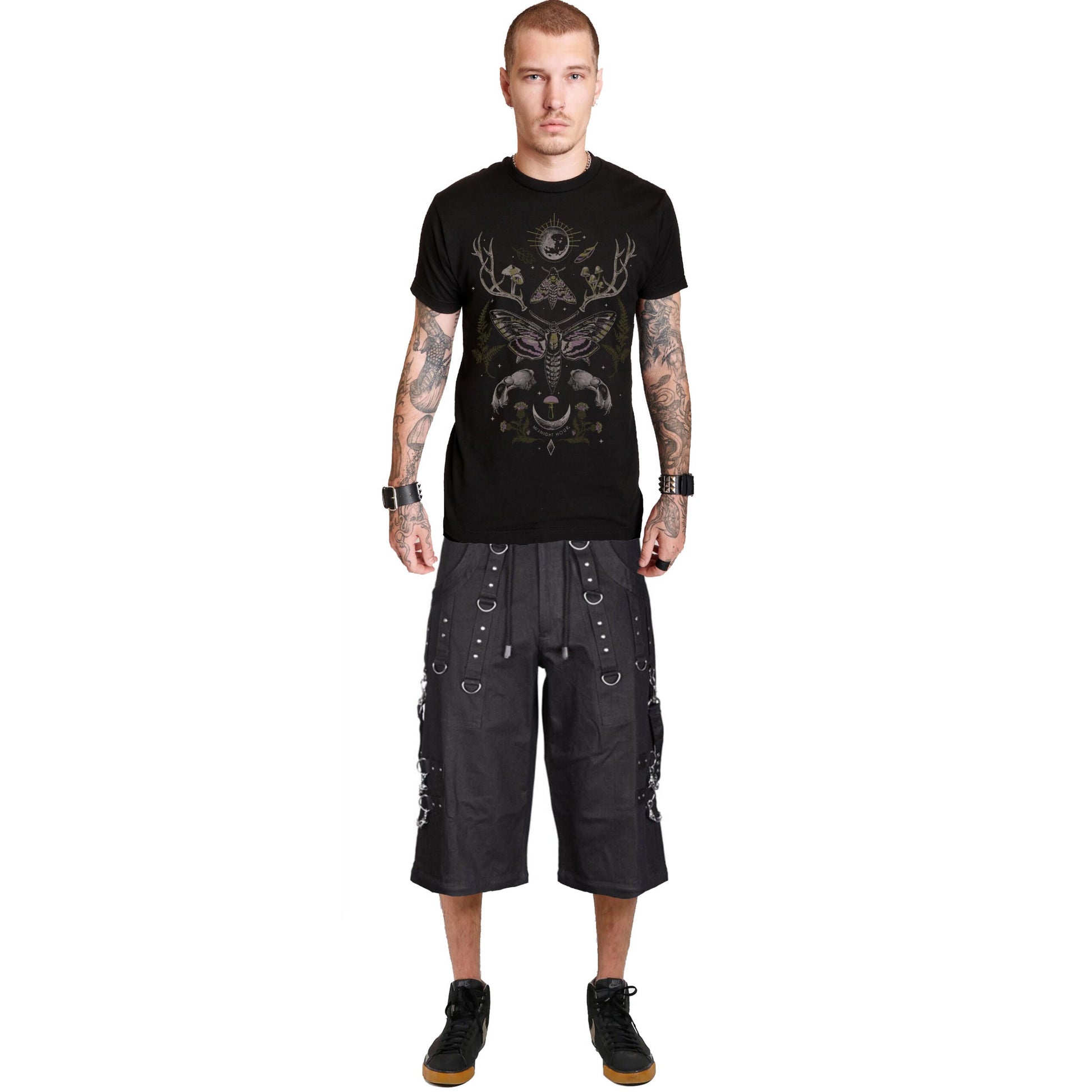 Gothic Mens Gothic Paimon Bondage Shorts