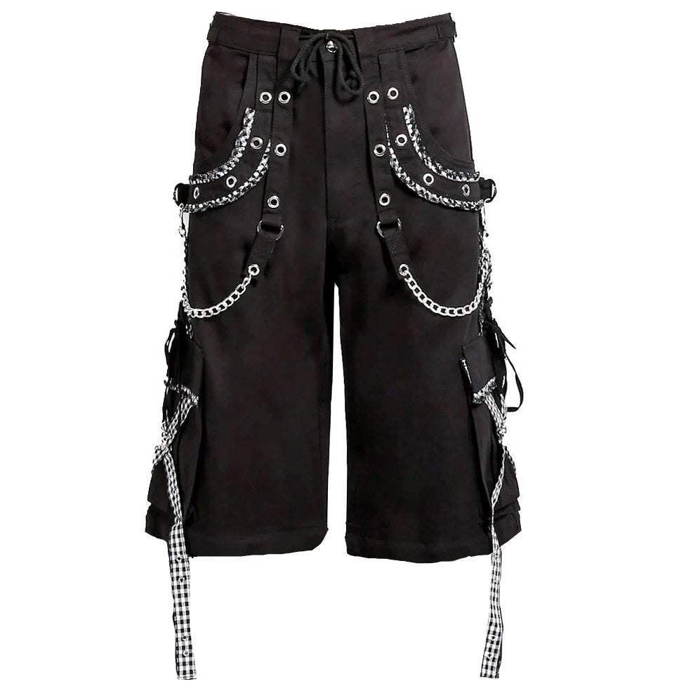 Gothic Men's Peep Dark Street Shorts White