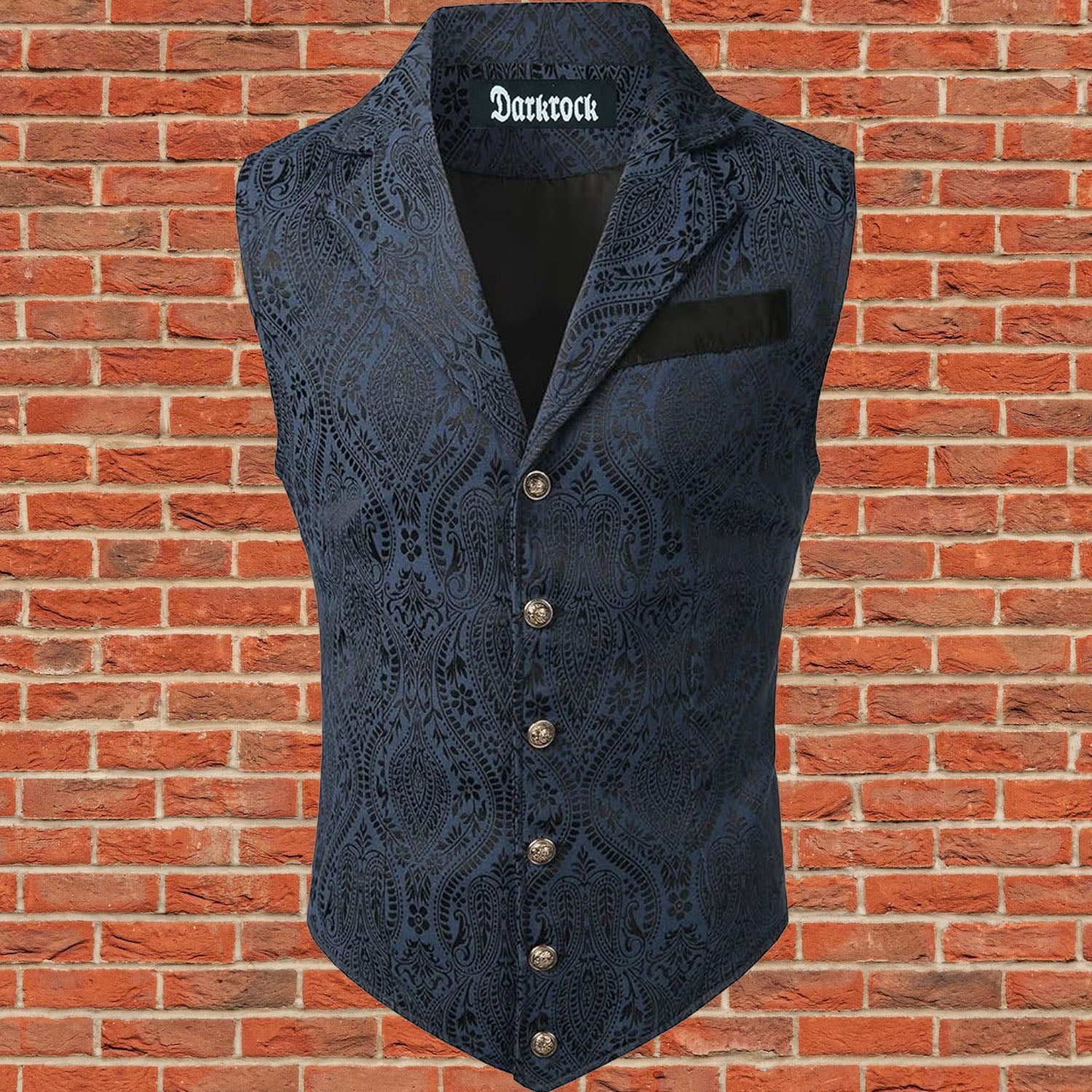Gothic Men's Victorian Suit Vest Steampunk Waistcoat