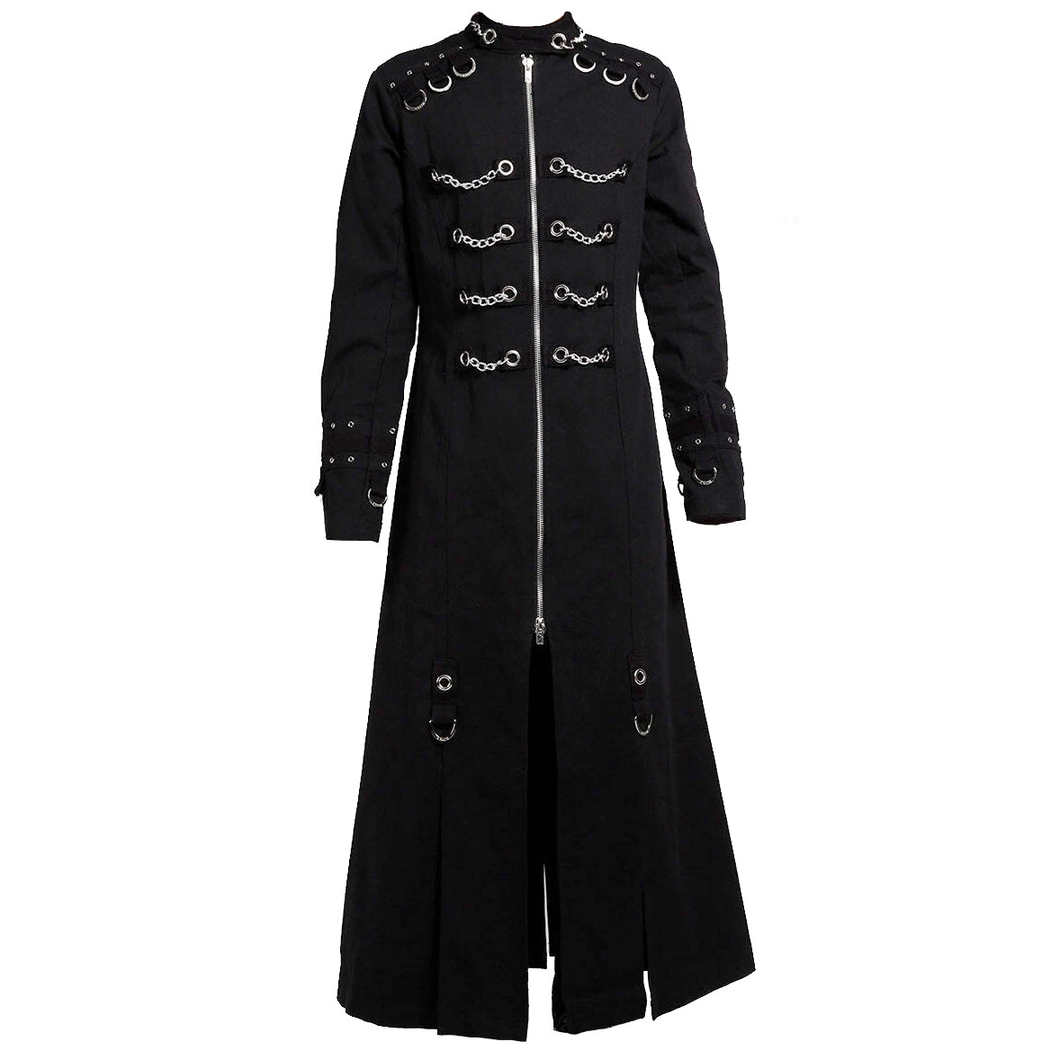 GOTHIC MEN'S HANDMADE CHAIN EYELET COAT