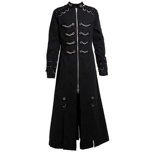 GOTHIC MEN'S HANDMADE CHAIN EYELET COAT