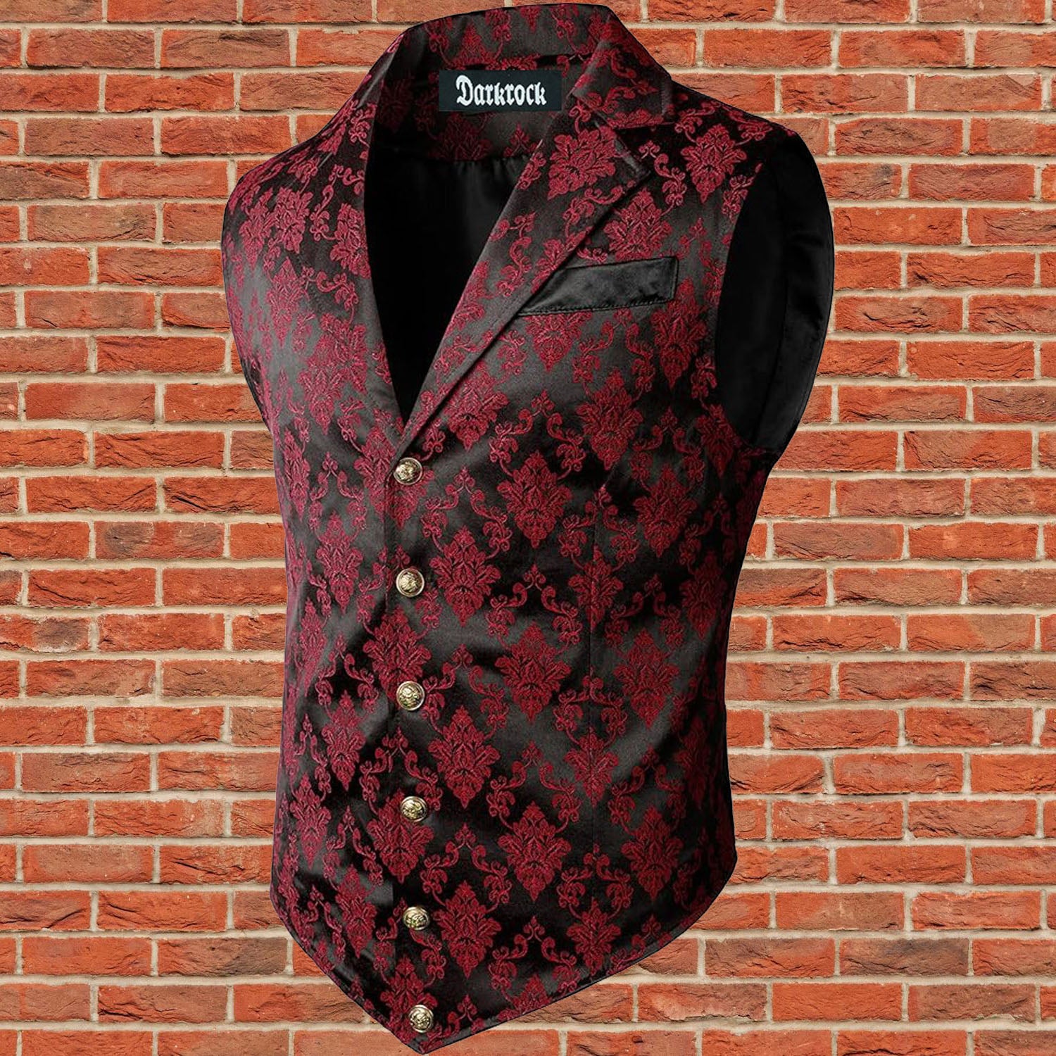 Gothic Men's Victorian Suit Vest Steampunk Waistcoat
