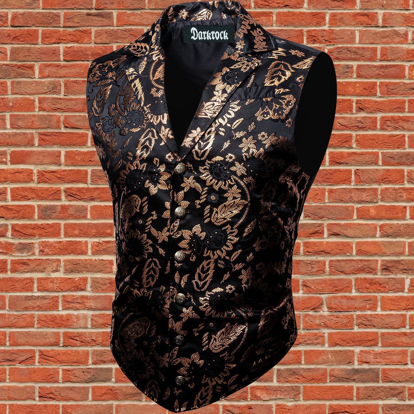 Gothic Men's Victorian Suit Vest Steampunk Waistcoat