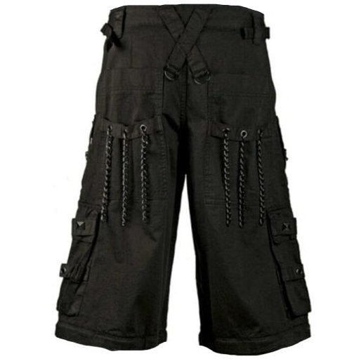 Prime Quality Handmade Gothic Bondage Black Skater Men's Short Alternative Punk Rock Emo Shorts/USA