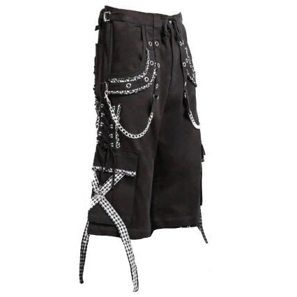 Gothic Men's Peep Dark Street Shorts White