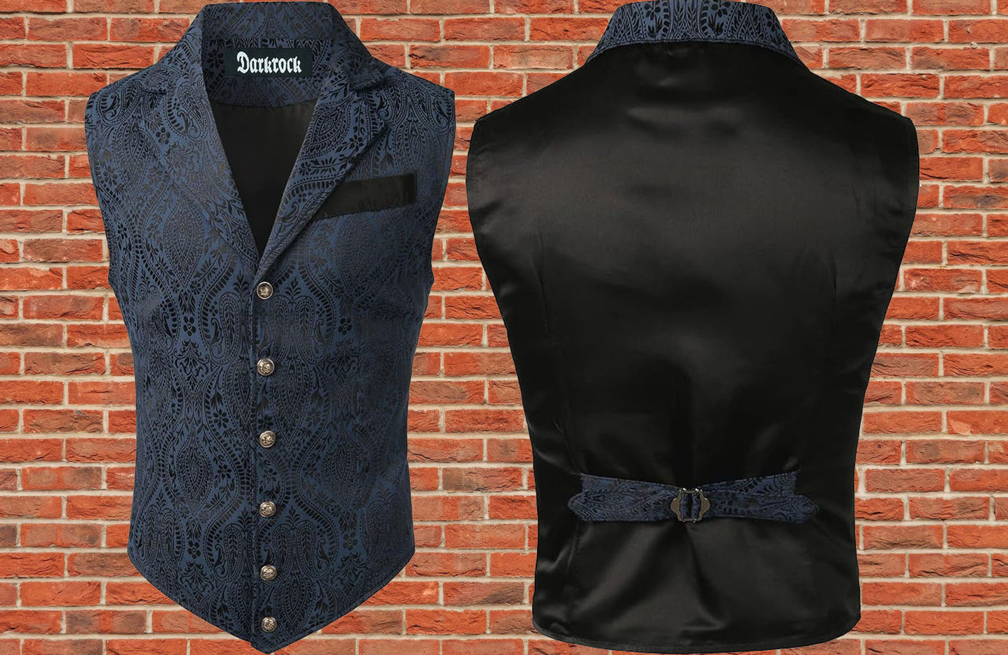 Gothic Men's Victorian Suit Vest Steampunk Waistcoat