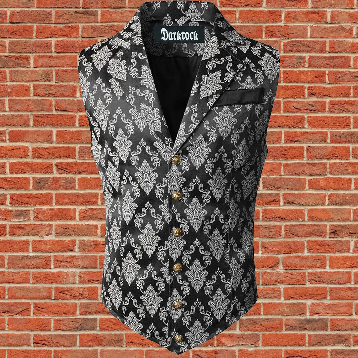 Gothic Men's Victorian Suit Vest Steampunk Waistcoat