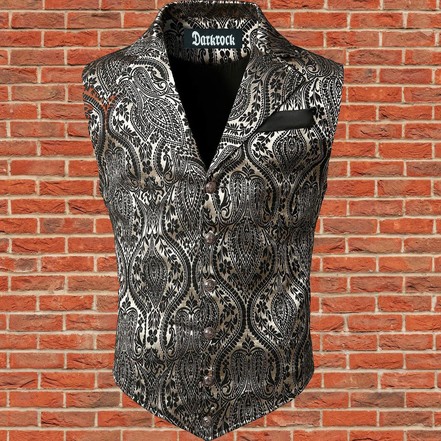Gothic Men's Victorian Suit Vest Steampunk Waistcoat