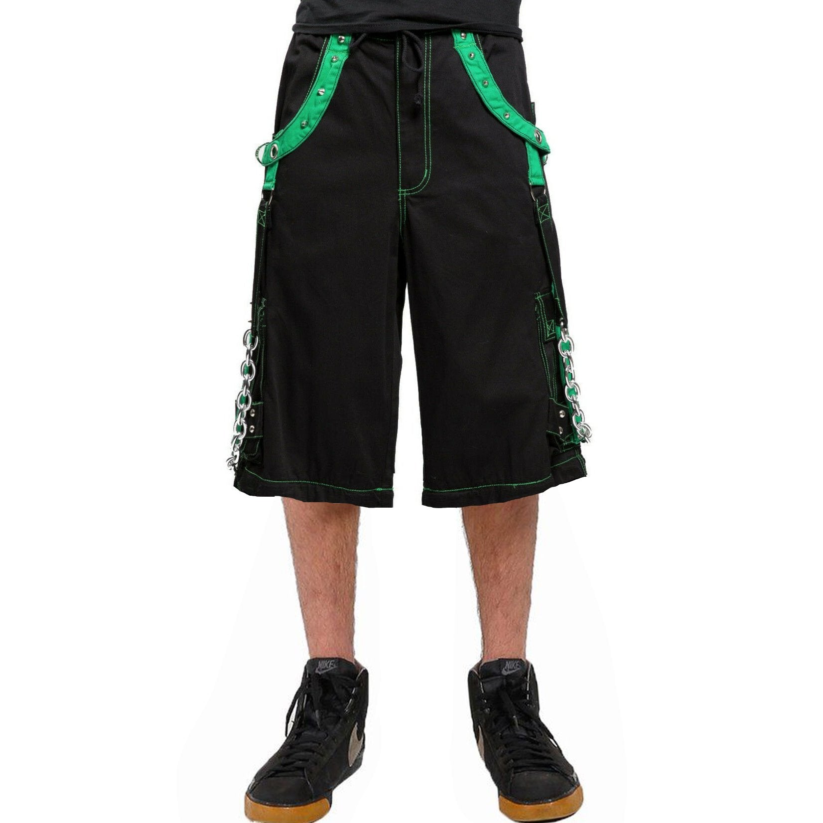 Gothic Men's Bondage Rave Biker Cyber Emo Skater Gothic Shorts