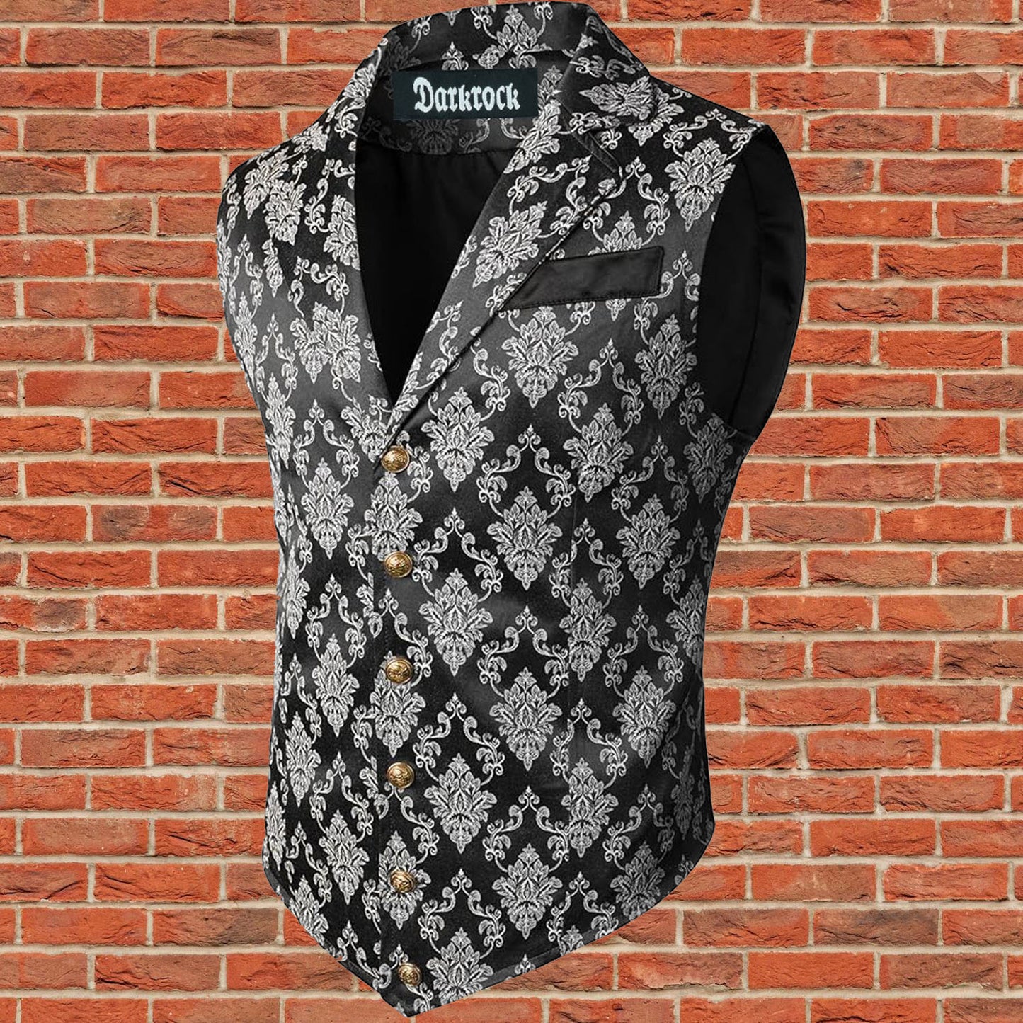 Gothic Men's Victorian Suit Vest Steampunk Waistcoat